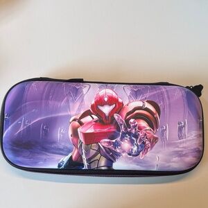 Purple and Pink Sci‑Fi Armor Zip Pouch